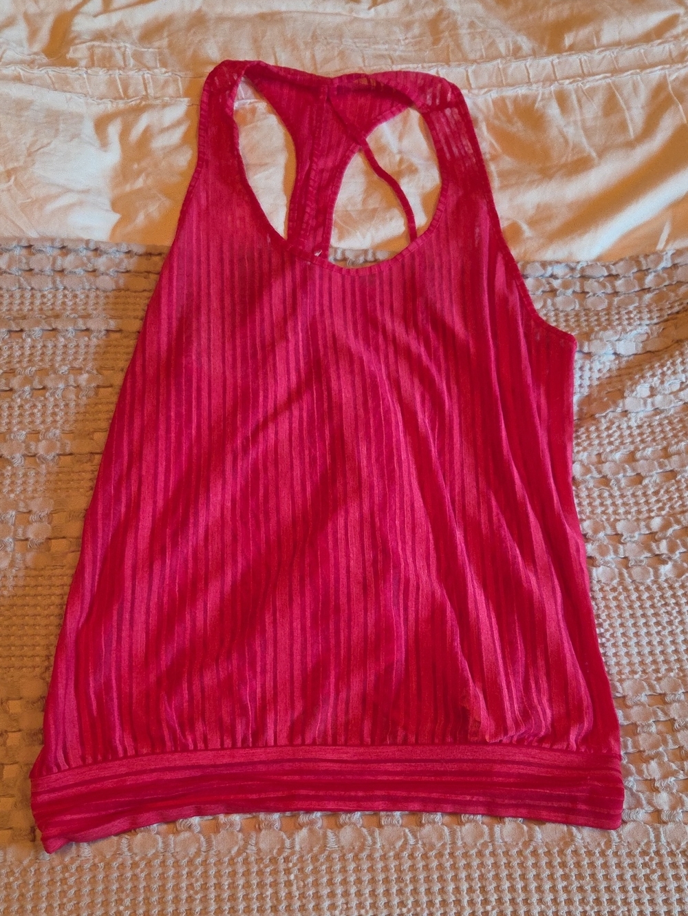 Saucony Ribbed Racerback Tank - Pink